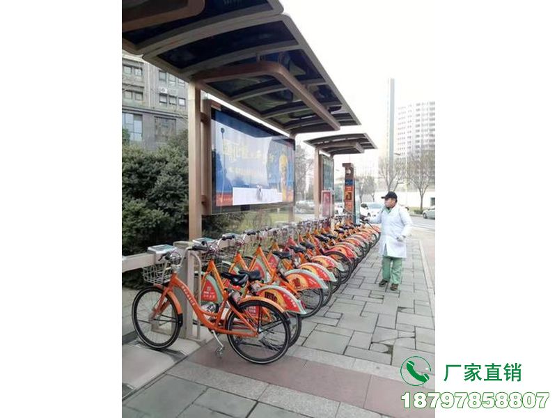 谯城公交站点共享自行车棚